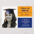 Search for orange and blue graduation invitations Graduate