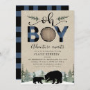 Search for flannel baby shower invitations Buffalo plaid