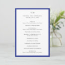 Search for royal blue wedding programmes Modern