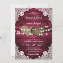 Search for burlap and lace wedding invitations Wood