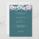 Search for teal and pink wedding invitations Blue