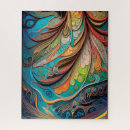 Search for peacock feathers puzzles Abstract