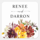 Search for yellow and orange wedding stickers Watercolor
