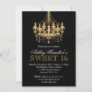 Search for black gold chandelier party invitations Modern