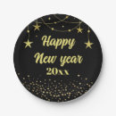 Search for new year paper plates Typography script