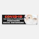 Search for virus bumper stickers Social distancing