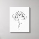 Search for line drawing canvas prints Flower