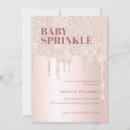 Search for dripping glitter rose gold pink invitations Sparkle