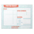 Search for monthly notepads Budget