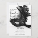 Search for black and white masquerade invitations Vintage