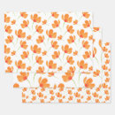 Search for orange poppy wrapping paper Red