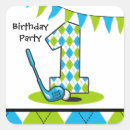 Search for golf clubs stickers 1st birthday