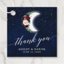 Search for celestial wedding favour tags Moon and stars