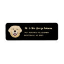 Search for golden retriever puppy return address labels Labrador