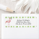 Search for pink stripes return address labels Birthday