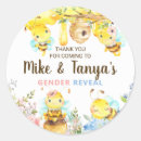 Search for thank you gender reveal stickers Bee