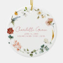 Search for birth flower christmas tree decorations Baby photo