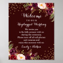 Search for burgundy floral wedding signs Reception