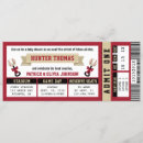 Search for sports ticket invitations Red