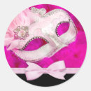 Search for sweet 16 masquerade party stickers Black