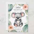 Search for baby koala birthday invitations Party