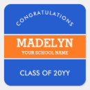 Search for blue orange stickers Graduation