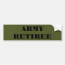 Search for retirement bumper stickers Military