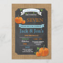 Search for twins halloween invitations Pumpkin