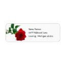 Search for red rose return address labels Elegant