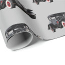 Search for vintage car wrapping paper Black