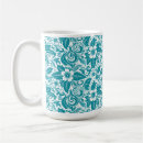 Search for aqua floral mugs White