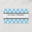 Search for dates business cards Playdate