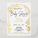 Search for white gold baby shower invitations Minimalist