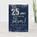 Search for silver wedding anniversary cards Typography