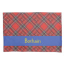 Search for red plaid pillowcases Scottish