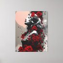 Search for red rose canvas prints Gothic