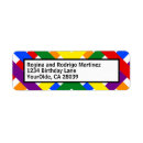 Search for diagonal return address labels Colourful
