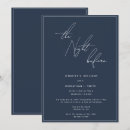 Search for blue rehearsal dinner invitations The night before