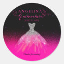 Search for hot pink quinceanera stickers For kids