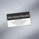 Search for new address business cards Black and white