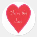 Search for red heart save the date stickers Bridal