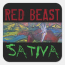 Search for the beast stickers Red