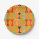 Search for mid century modern patterns paper plates Space age
