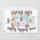 Search for treasure hunt invitations Skull and crossbones