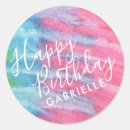 Search for textured paper stickers Happy birthday