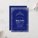 Search for navy blue sweet 16 invitations Glam glamourous