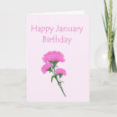 Search for carnations birthday cards January