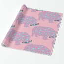 Search for hippopotamus wrapping paper Blue