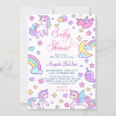 Search for unicorn baby shower invitations Pastel rainbow