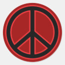 Search for red peace sign stickers Black